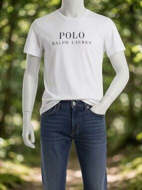 New Polo Ralph Lauren Men's size L 100% cotton white short sleeve shirt
